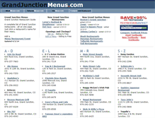 Tablet Screenshot of grandjunctionmenus.com